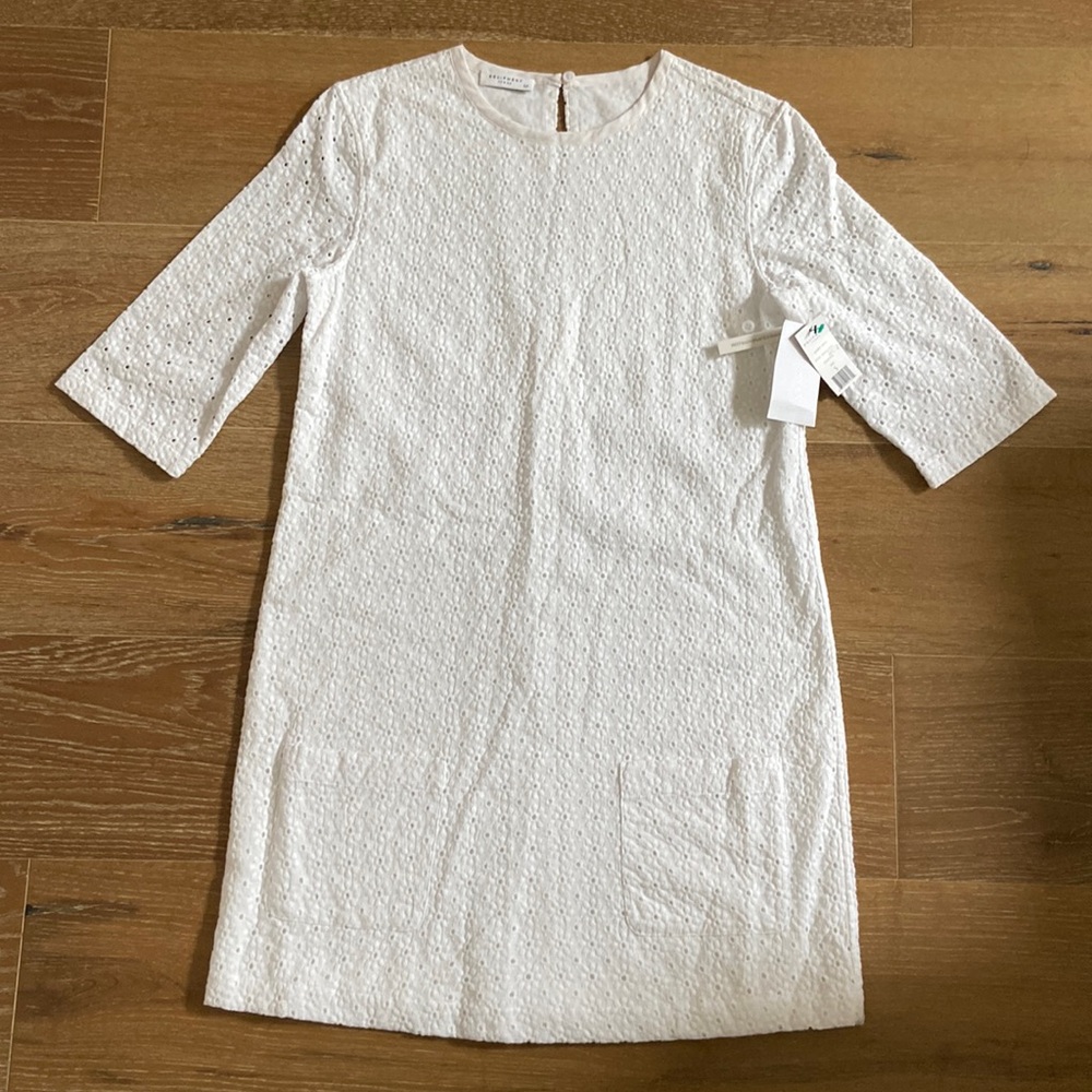 Equipment, Aubrey shift white, eyelet dress, never worn